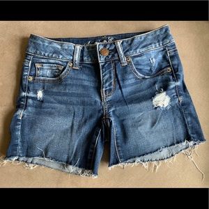 AE Distressed Denim Shorts